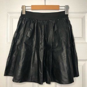 Bik Bok Vegan Leather Black Mini Skirt